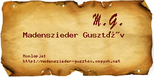 Madenszieder Gusztáv névjegykártya